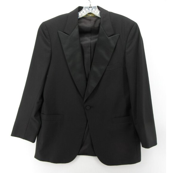 VINTAGE Brooks Brothers Sport Coat 39 Short Blazer Dinner Satin Lapel